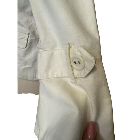 Rafaella White Jacket Bell Sleeves Size Medium Button Front - Picture 3 of 9